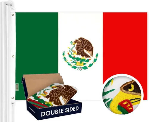 Miniatura 11 de G128 Bandera de Bolivia 3 x 5 pies, serie doble ToughWeave poliéster 210D bordado de doble cara, bandera de país, diseño bordado