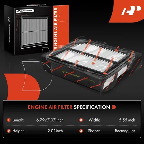 Miniatura 2 de A-Premium Filtro de aire de motor de 2 piezas compatible con el modelo Honda - Accord 2014-2015 2017-2023 (solo híbrido), CR-V 2020-2022