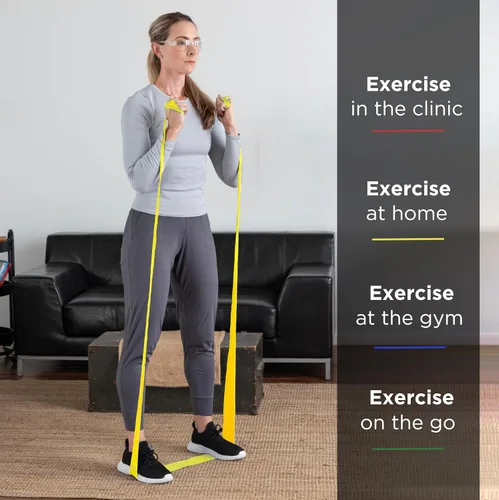 Miniatura 3 de TheraBand, bandas de resistencia profesionales, sin látex, para ejercitación del cuerpo superior e inferior, fisioterapia, pilates para la parte