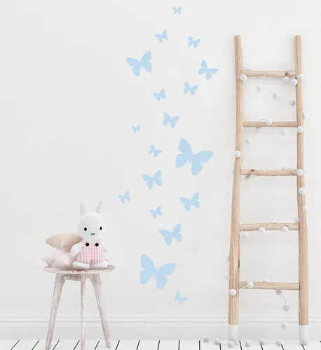 Miniatura 14 de Calcomanías de pared de mariposa (26) calcomanías de decoración de pared de mariposa, calcomanías de pared para niñas (rosa)