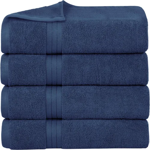 Miniatura 11 de Bliss Casa Paquete de 2 toallas de baño jumbo de algodón de gran tamaño de 35 x 70 pulgadas, ultrasuaves y altamente absorbentes, de secado rápido