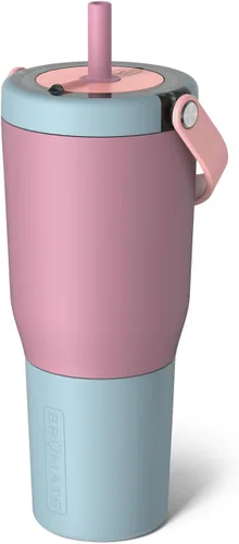 Miniatura 54 de BrüMate Resa - Vaso de viaje 100% a prueba de fugas de 25 onzas con asa y pajilla, popote SoftSip flexible, funda de silicona para mayor