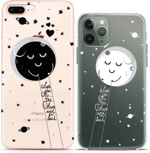 Miniatura 13 de Fundas a juego para parejas compatibles con iPhone 16 15 14 13 12 11 Pro Max Mini Xs X 6s 8 Plus 7+ Xr 10 SE 5 Best Friend Girly Traveling - Funda