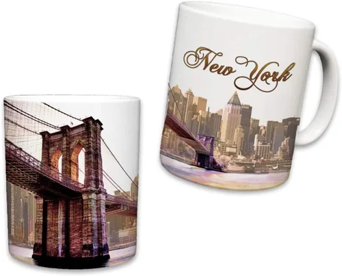 Miniatura 13 de Sweet Gisele Taza inspirada en la ciudad de Nueva York Taza de café de cerámica NYC Skyline del centro de Manhattan Empire State Building