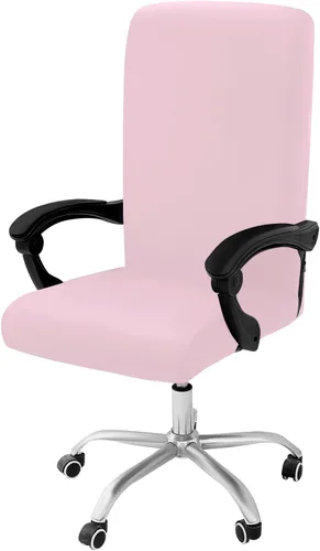 Miniatura 38 de Smiry - Fundas elásticas impresas para silla de oficina de computadora, fundas para sillas giratorias universales de escritorio, extraíbles, Negro