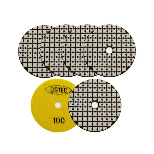 Miniatura 16 de BGTEC Juego de almohadillas de pulido de diamante seco de 4 pulgadas, kit de 8 almohadillas de grano 400 para granito, mármol, piedra de cuarzo