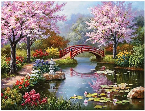 Miniatura 11 de JOYSTRY Kit de pintura de puntos artísticos de diamantes para adultos, pintura de flores con diamantes, taladro completo, gemas redondas, kit