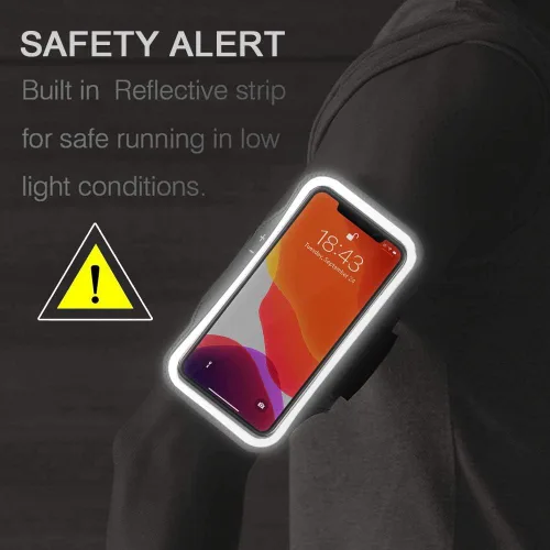 Miniatura 7 de Brazalete para iPhone 17 16 15 Pro Max con soporte para auriculares, JEMACHE Gym Running Workouts Arm Band para iPhone Air, 17, 16, 15, 14, 13, 12