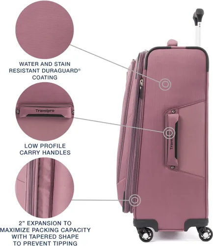 Miniatura 233 de Travelpro Maxlite 5 - Juego de 2 piezas de equipaje de mano de tela, expandibles con 4 ruedas giratorias, bolso blando para debajo del asiento, Negro