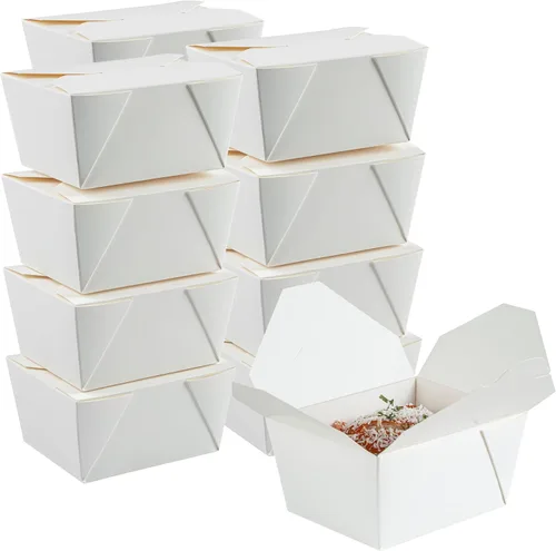 Miniatura 59 de Restaurantware Bio Tek - Cajas para llevar de 30 onzas, 200 loncheras para llevar, cierre de tabulación, resistentes al calor, desechables, de papel