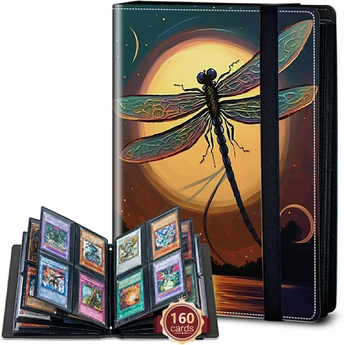 Miniatura 39 de Rossy Carpeta de tarjetas con 4 bolsillos, carpeta de tarjetas intercambiables, álbum de colección de tarjetas, para 160 tarjetas, carpeta
