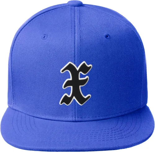 Miniatura 1597 de Daxton Gorra clásica con visera de billete plano con letras del alfabeto inglés antiguo de la A a la Z