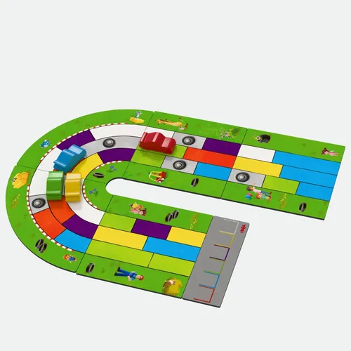 Miniatura 4 de HABA Monza Car Racing Board Game for Kids, Color Matching Strategy Game, Ages 5+