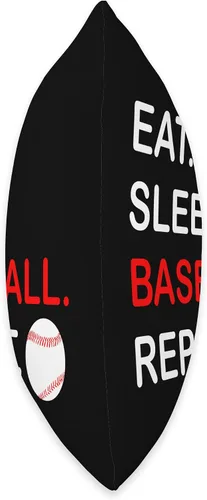 Miniatura 2 de Funny Baseball Lover Eat Sleep Baseball Repeat Eat Sleep Repeat Lovers - Almohada de béisbol divertida, 16 x 16 pulgadas, multicolor