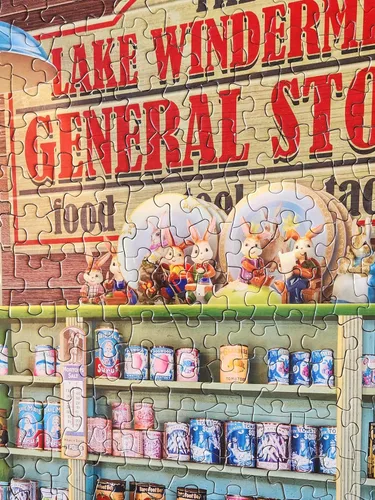 Miniatura 9 de Springbok Lake Windermere General Store - Rompecabezas de 1000 piezas para adultos, piezas de corte único, fabricado en Estados Unidos Tienda