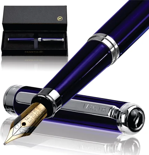 Miniatura 19 de FANSTIK Bolígrafo de lujo negro y dorado, juego de regalo elegante para mujeres, chapado en oro real de 24 quilates, juego de regalo profesional