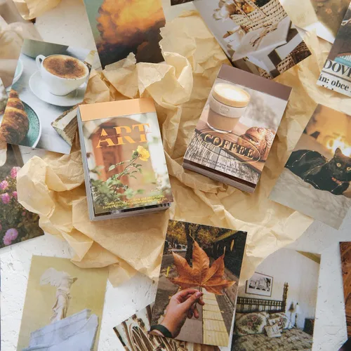 Miniatura 8 de 6 Juegos de 300 Piezas Libro de Calcomanías Washi para Diario, Paisajes Diarios Cosas de la Vida Viajes Calcomanías Vintage Estética Moda Juego