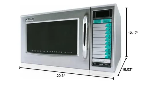 Miniatura 10 de Sharp Horno de microondas comercial de servicio medio (15-0429) R-21LVF 1 pie cúbico