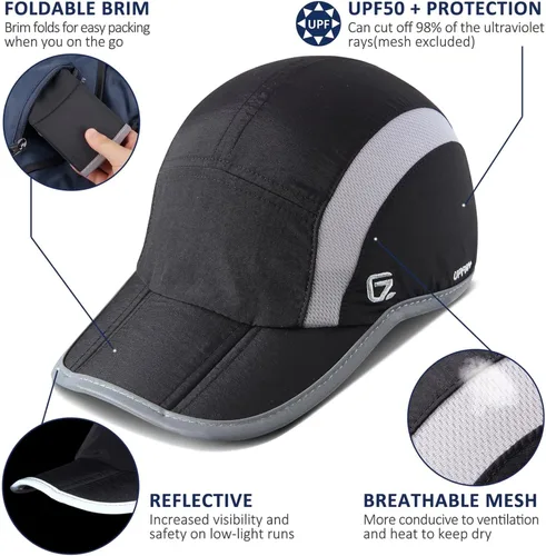 Miniatura 2 de GADIEMKENSD Sombrero reflectante plegable para exteriores, diseño sin estructura, protección solar UPF 50+, sombreros deportivos para mujeres