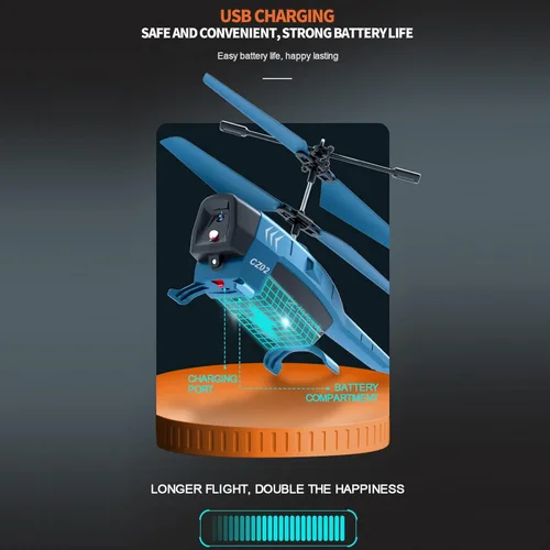 Miniatura 8 de GoolRC Helicóptero de control remoto, helicóptero RC de 3.5 canales con giroscopio para principiantes, avión RC volador para interiores y exteriores