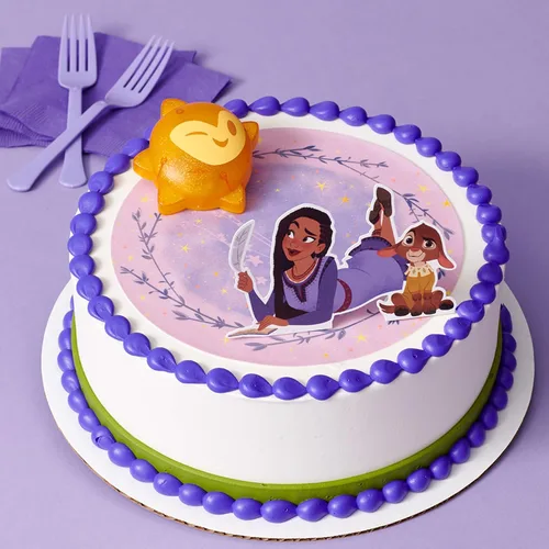 Miniatura 8 de DecoSet Disney Wish Shining Star - Juego de decoración de 2 piezas con Asha, Valentino y estrella iluminada, para cumpleaños y celebraciones