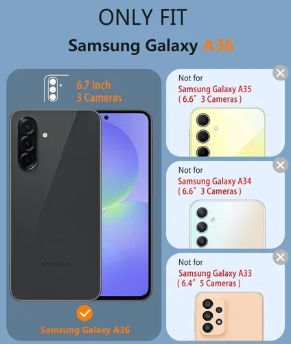 Miniatura 33 de Jeylly Compatible con Samsung Galaxy A22 5G Funda, Funda Samsung A22 5G con 2pcs protectores de pantalla de vidrio templado
