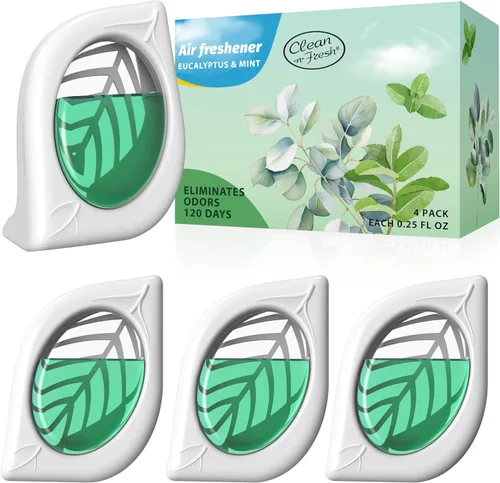 Miniatura 13 de Ambientador para el hogar, paquete de 4, manzana y canela, eliminador de olores para armarios de áreas pequeñas, baño, mascotas, olores fuertes