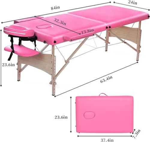 Miniatura 6 de Mesa de masaje portátil, cama de spa de 84 pulgadas de altura ajustable, mesa de masaje plegable portátil profesional, mesa de spa, mesa de spa