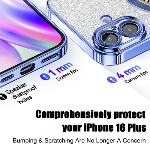 Miniatura 268 de Misscase Funda magnética con purpurina para iPhone 11 compatible con MagSafe, protección completa, delgada, a prueba de golpes, antiarañazos