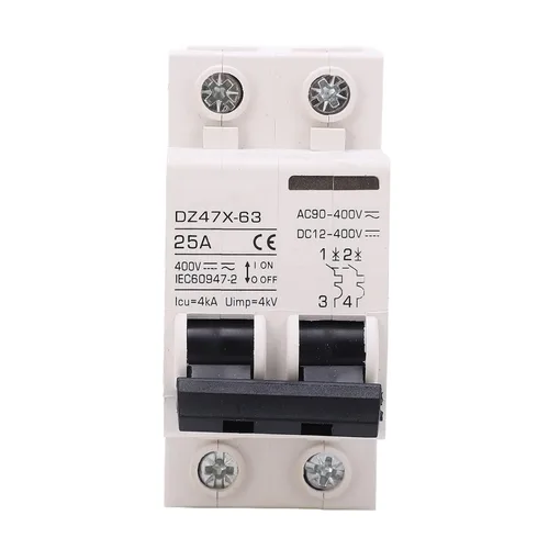 Miniatura 6 de Mini disyuntor de CA CC, disyuntor miniatura de CA CC Interruptor de desconexión 2P AC DC 25A 400V Montaje en carril DIN para solares, disyuntores