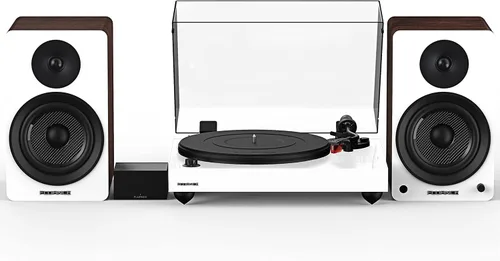 Miniatura 11 de Fluance Reference RT83 Tocadiscos de vinilo de alta fidelidad con preamplificador de fono PA10 y altavoces Ai61 de 6,5 pulgadas, cartucho rojo