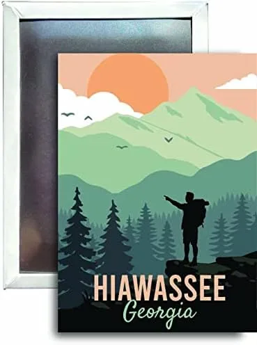 Hiawassee Georgia - Imán para refrigerador de 2.5 x 3.5 pulgadas, aproximadamente destino de caminata