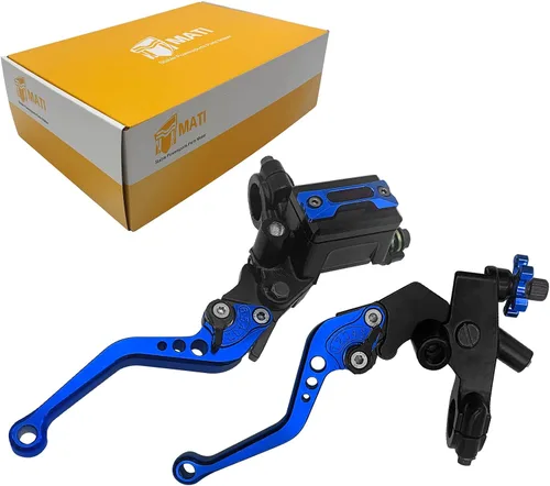 Miniatura 9 de Juego de palancas universales de freno y embrague de manillar de motocicleta 7/8" 22mm para izquierda y derecha, compatibles con Yamaha Honda Negro