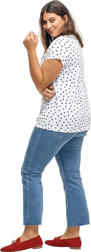 Miniatura 4 de Ellos Camiseta de manga casquillo estampada de talla grande para mujer