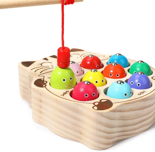 Miniatura 7 de JAUNTY Juguete Montessori de madera para niños de 1, 2, 3 años, educativa preescolar, coordinación de ojos y manos, juguete de aprendizaje