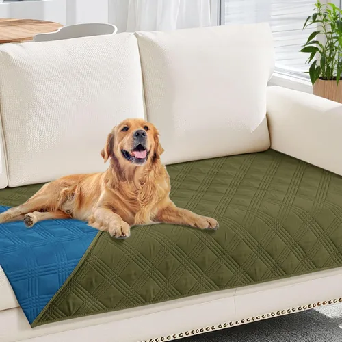 Miniatura 145 de hyha Manta impermeable para perros, manta reversible para cama de mascotas, funda suave para sofá/sillón lavable para perros, fundas impermeables