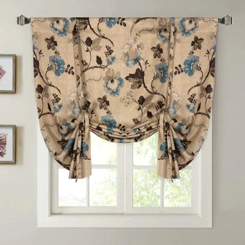 Miniatura 13 de H.VERSAILTEX Blacout - Cortina de amarre de 63 pulgadas de largo, con aislamiento térmico y bolsillo para cortinero, panel de cortina ajustable, 42