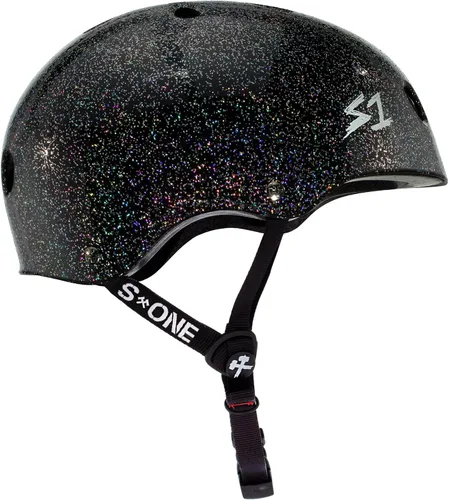 Miniatura 2 de Casco S1 Lifer para patinaje en monopatín, BMX y patinaje sobre ruedas Brillantina negra brillante