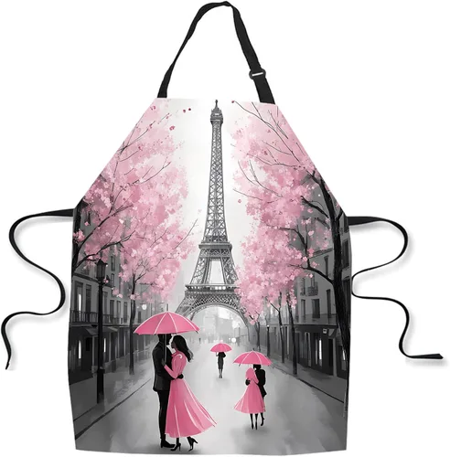 Miniatura 20 de Delantal de Cocina Faro con Puesta de Sol Delantal para Hornear en Casa Chef Delantal Impermeable para Mujeres y Hombres 31X27 Pulgadas