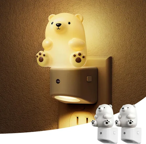 Miniatura 10 de L LOHAS LED - Luz nocturna enchufable para niños, luces nocturnas 3D de cachorros lindas con sensor de atardecer a amanecer, 1600K/2700K/5000K 3CCT