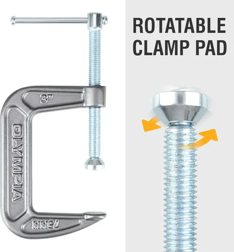 Miniatura 5 de Olympia Tools Abrazadera C, 38-130, (3" X 2")