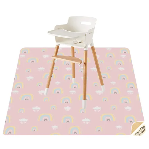 Miniatura 15 de Alfombrilla antideslizante para debajo de la silla alta/Artes y manualidades de CLCROBD, 51" Alfombrilla antideslizante para bebé contra Gris