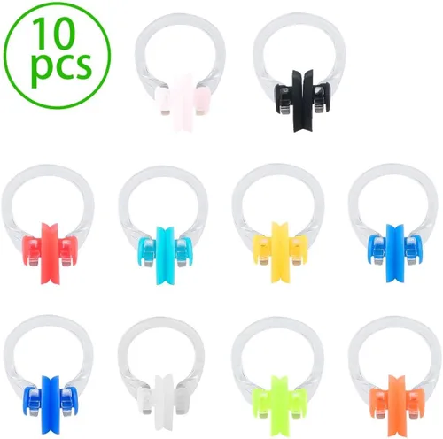 Miniatura 5 de SAVITA Clip de nariz de natación con gel de sílice impermeable para niños y adultos, paquete de caja multicolor (10 colores)