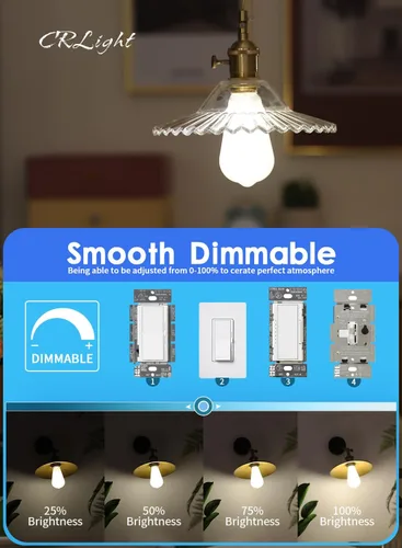 Miniatura 4 de Bombillas LED Edison de 6 W regulables (equivalente a 60 W), luz diurna de 4200 K, bombillas LED Edison de 600 lm E26 ST64 de vidrio esmerilado