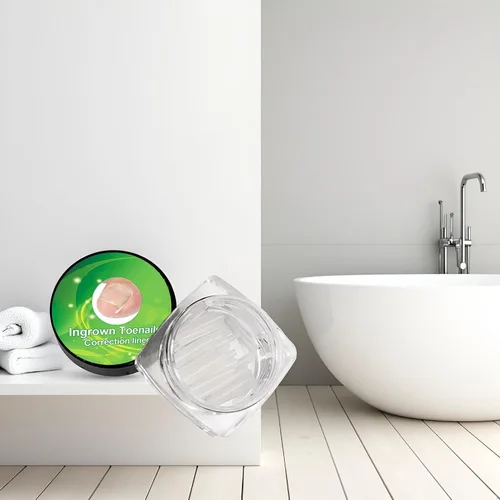 Miniatura 5 de Kit de 10 tiras correctoras de uñas encarnadas blancas, herramienta de pedicura gruesa, tira alisadora de uñas para hombres y mujeres, herramienta