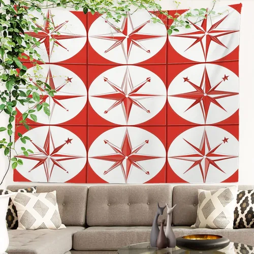 Miniatura 3 de Batmerry Abstract Repeat Polyester Tapestry, Tiled Directional Lightweight Wall Hanging High-Definition Print Backdrop For Dorm Room Bedroom Living