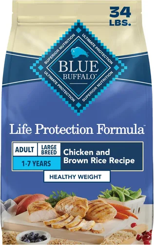 Blue Buffalo Life Protection Formula Peso Saludable - Alimento seco para perros adultos de raza grande para control de peso, hecho con ingredientes