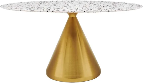 Miniatura 34 de Modway Tupelo - Mesa de comedor cuadrada de 28 pulgadas, color dorado y blanco