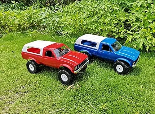 Miniatura 4 de WPL C24 1/16 2.4GHz 4WD RC Car Crawler Faro Control Remoto Crawler Off-Road Pick-up Truck RTR Juguete Niño, Niña y Adulto (azul)