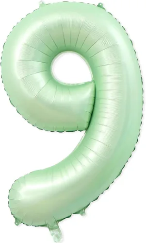 Miniatura 17 de 1 globo de aluminio verde claro de 40 pulgadas, globos gigantes de helio número 1 para niños y niñas, decoraciones de primer cumpleaños, baby